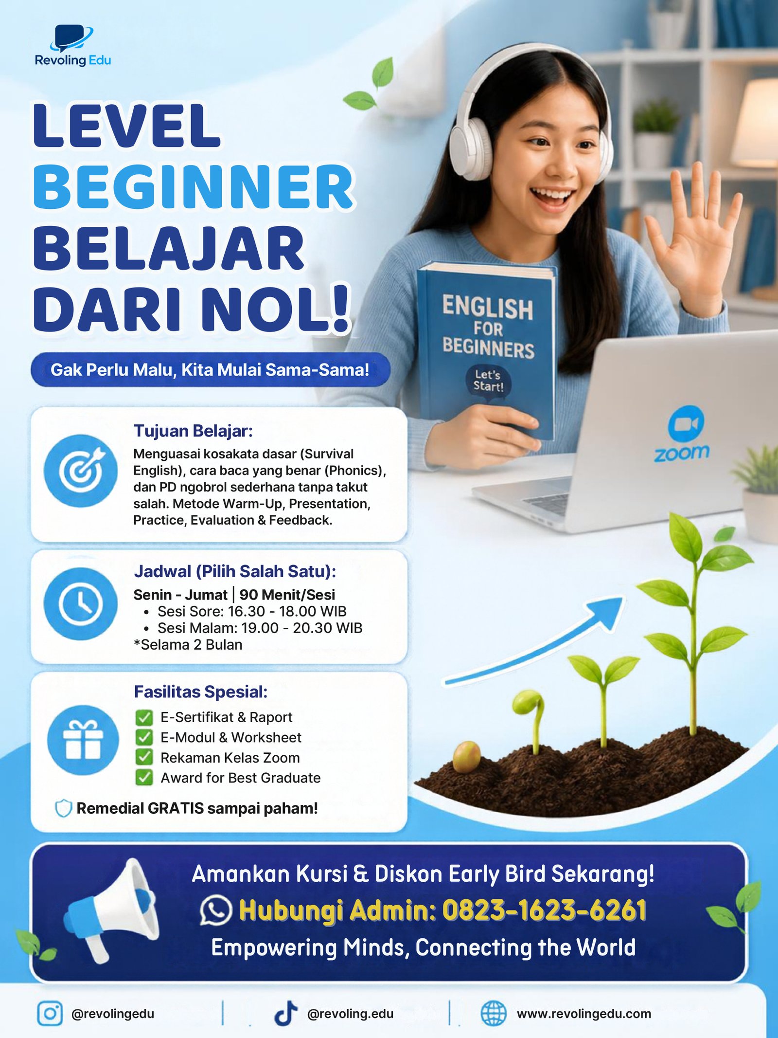 Beginner English Class Flyer
